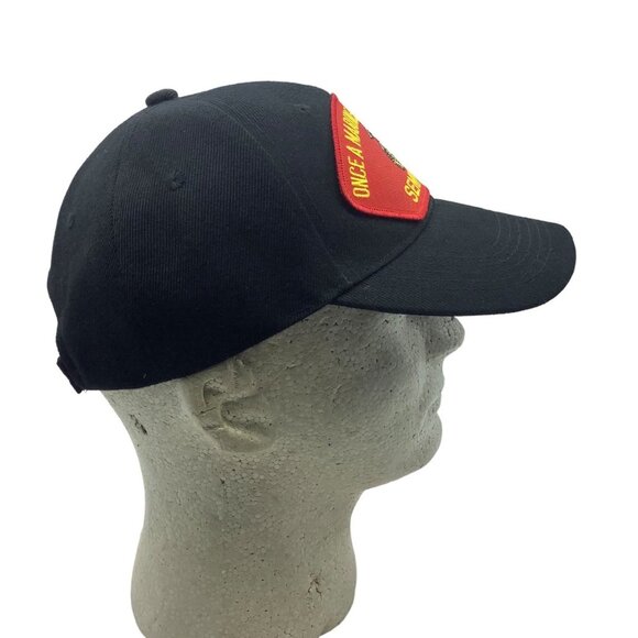 ONCE A MARINE ALWAYS A MARINE Semper Fi Baseball Hat Cap Black OS One Size NISSI - Picture 2 of 6